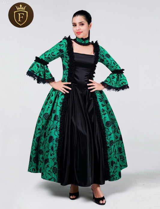 Vintage •Victorian Dress for Women Halloween Costume Princess Dress Flare Sleeve Court Retro Dresses plus Size Vintage Ball Gown