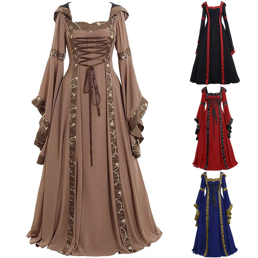 Renaissance Princess Dress for Women Medieval Costumes Victorian Regency Gown Halloween Cocktail Cinch Corset Dresses