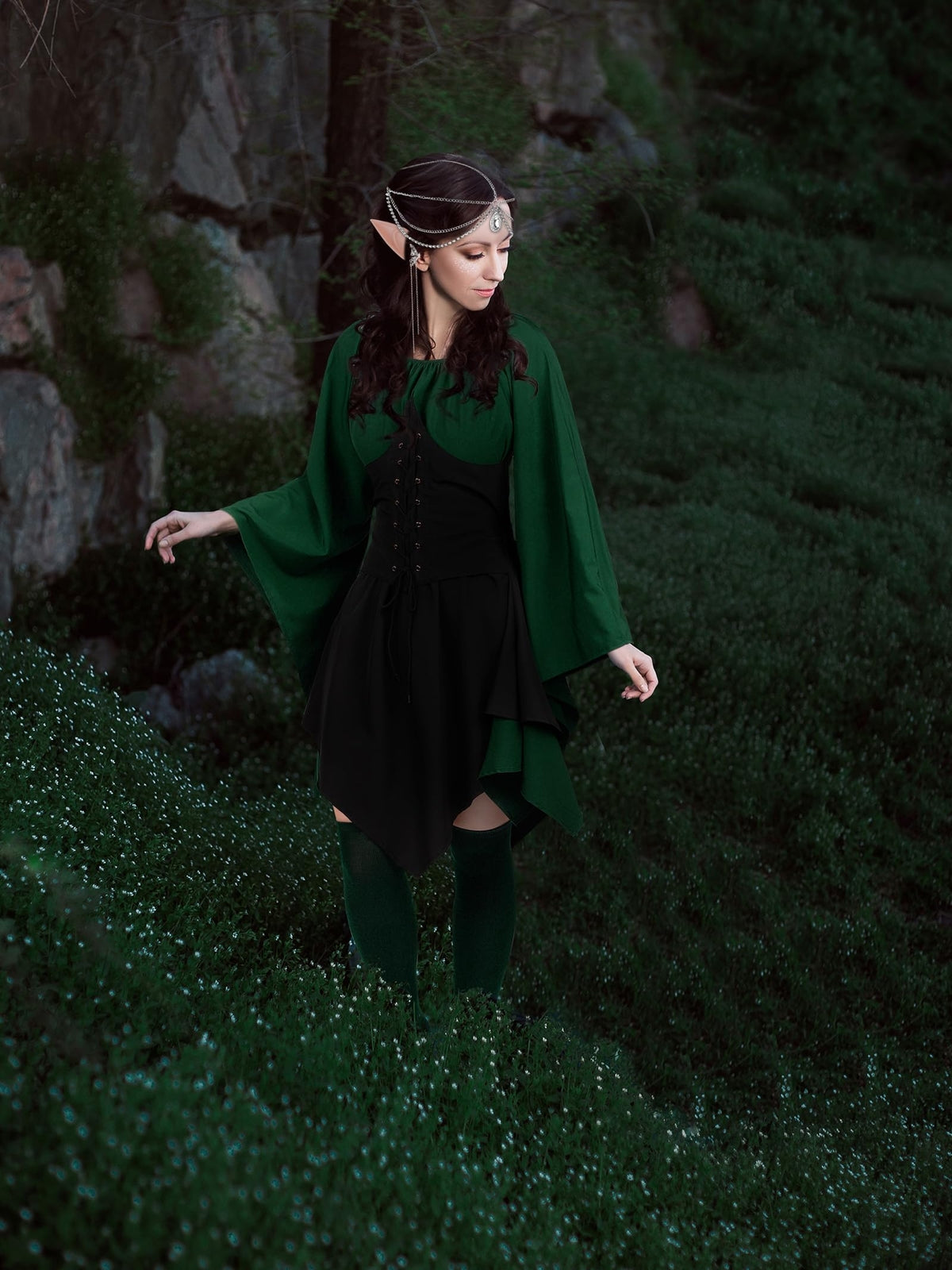 6 Pack Halloween Women Medieval Fairy Elf Cosplay Costume Renaissance Traditi...